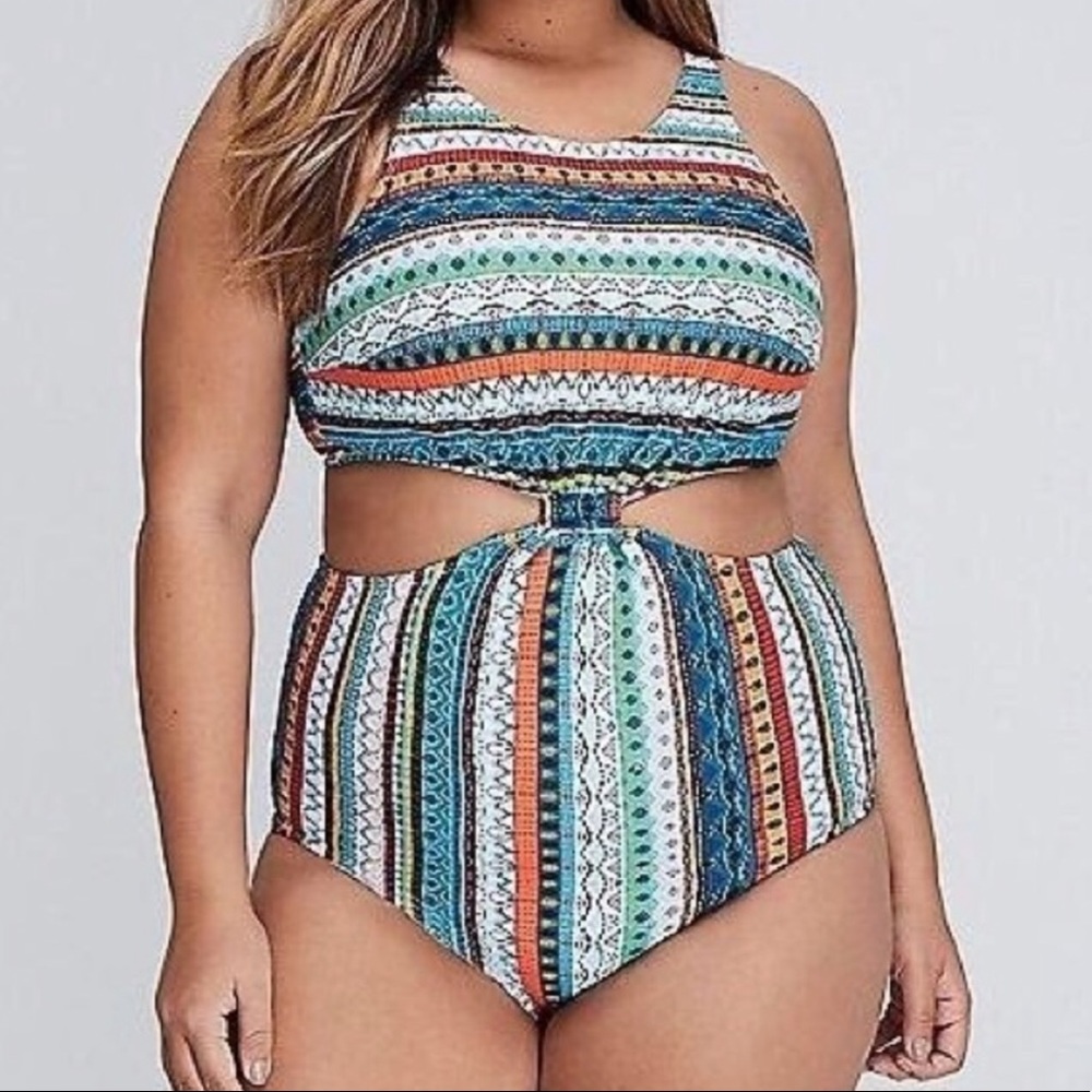 Swim by Cacique Cutout Monokini One Piece Swimsuit